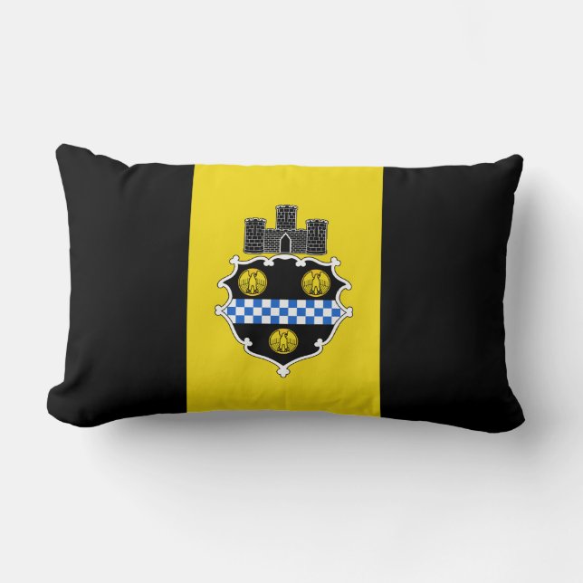 Almofada Lombar Flag of Pittsburgh, Pennsylvania Lumbar Pillow (Frente)