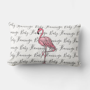 Almofada Lombar Flamingo flamingo cor-de-rosa, ave tropical rosa