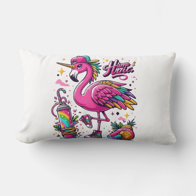 Almofada Lombar Flamingo hiphop (Frente)