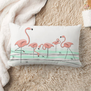Almofada Lombar Flamingo Ocean Group listrado para trás