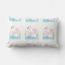Almofada Lombar Flamingo Rosa #13 por EelKat Wendy C Allen