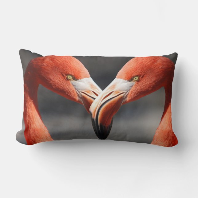 Almofada Lombar Flamingoes no Amor (Frente)