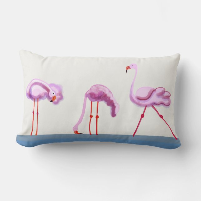 Almofada Lombar Flamingos (Frente)