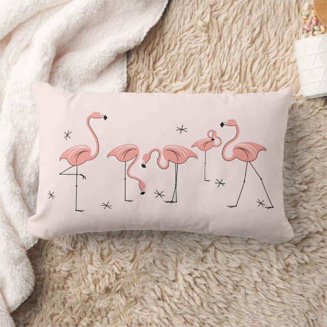 Almofada Lombar Flamingos - Lumbar do Grupo Rosa (Cobertor)