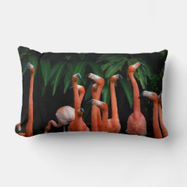Almofada Lombar Flamingos no Paraíso
