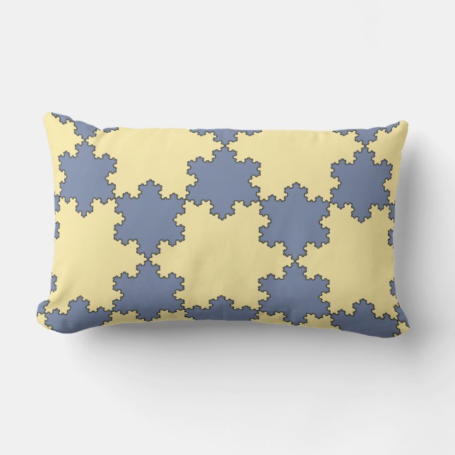 Almofada Lombar Flocos de neve Koch Tesselados (Padrão Fratural) (Frente)