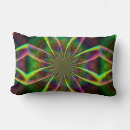 Almofada Lombar Flor Arco-Íris Louco