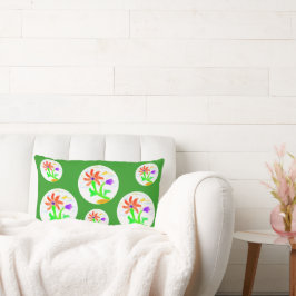 Almofada Lombar Flor brilhante e alegre - 2 Fundo -