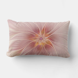 Almofada Lombar Flor Cor-de-rosa macio Sonho Abstrato Moderna Flor