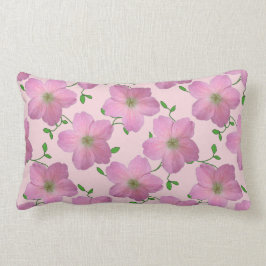 Almofada Lombar Flor cor-de-rosa romântica do gerânio em alguma