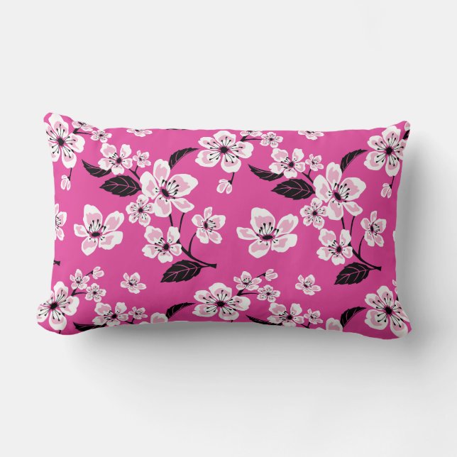 ALMOFADA LOMBAR FLOR DE CEREJEIRA - SAKURA (ROSA) (Frente)