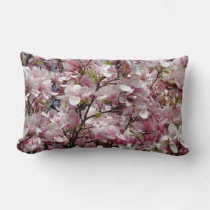 Almofada Lombar Flor de Primavera de Campo da Magnolia Cor-de-Rosa