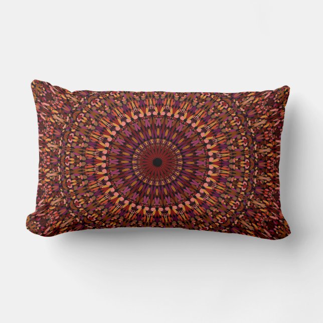 Almofada Lombar Floral Brown Mandala Design- 48566 (Frente)