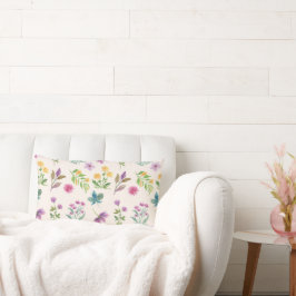 Almofada Lombar Floral Pattern Flower Bloom 13" x 21"