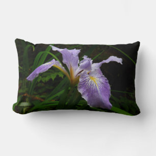Almofada Lombar Floral Púrpura da Flor Iris Selvagem
