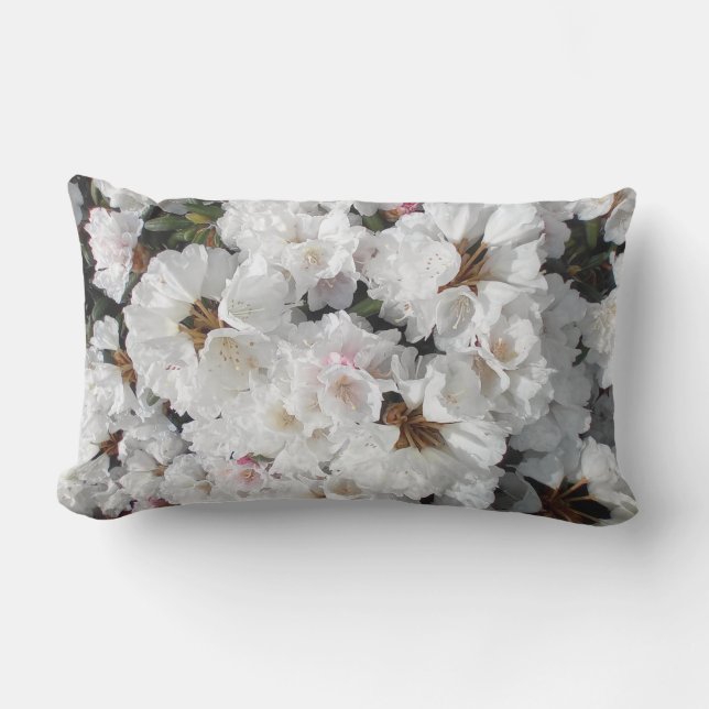 Almofada Lombar Flores brancas (Frente)