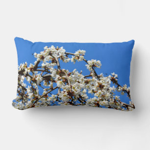 Almofada Lombar Flores brancas elegantes floridas