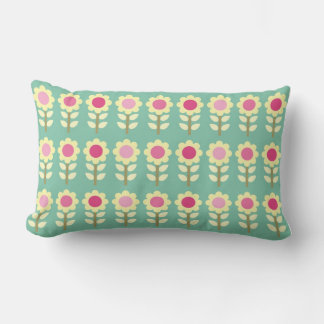 Almofada Lombar Flores de primavera no Travesseiro Teal MOJO