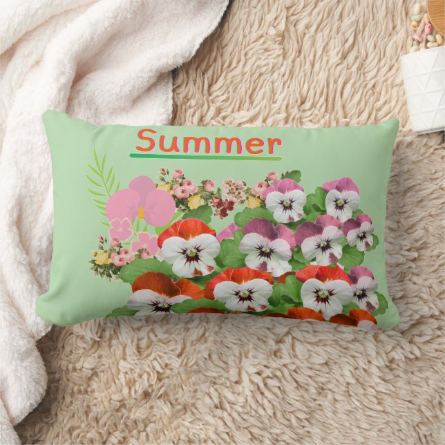Almofada Lombar Flores de verão (Cobertor)