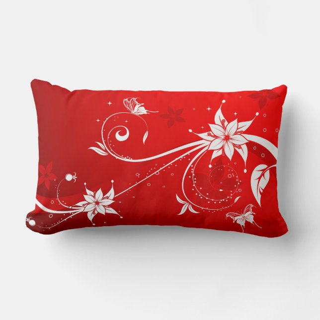 Almofada Lombar Flores e Borboletas (Frente)