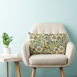Almofada Lombar Flores e Folhas de Maçã