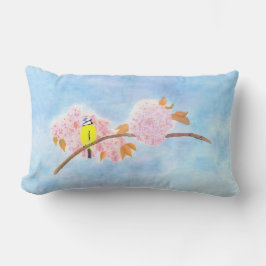 Almofada Lombar Flores e Pássaro do Jardim