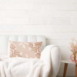 Almofada Lombar Flores Modernas E Folhas