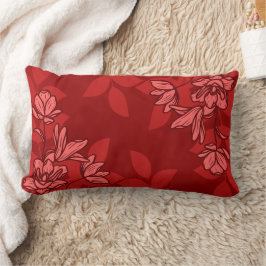 Almofada Lombar Flores Modernas E Folhas