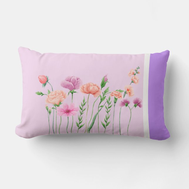 Almofada Lombar Flores Selvagens Elegantes Cushion Lombar (Frente)