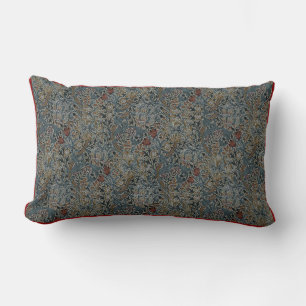 Almofada Lombar Flores Vintage William Morris Ouro Lily