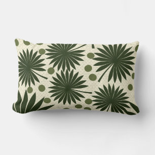 Almofada Lombar Floresta Tropical Verde Palm Arte Folha