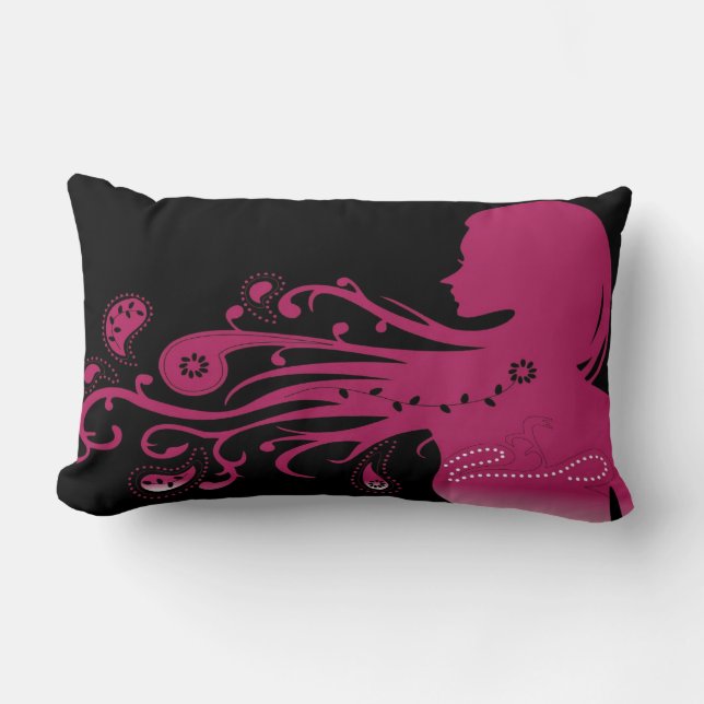 Almofada Lombar Fluxo com Travesseiro Rosa (Frente)