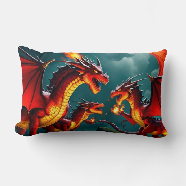 Almofada Lombar Fogo do Dragão (Frente)