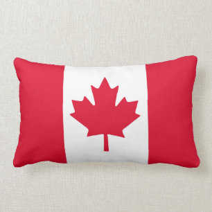 Almofada Lombar Folha de bordo canadense Canadá branco vermelho d