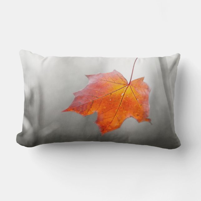 Almofada Lombar Folha de Mapeamento Vermelho - Mito outono (Frente)