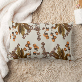 Almofada Lombar Folhas de Folhagem de Cores de Água de outono