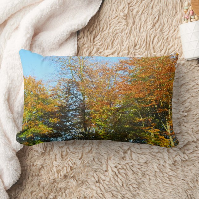 Almofada Lombar Folhas de outono e Céu Azul - Personalizado (Cobertor)