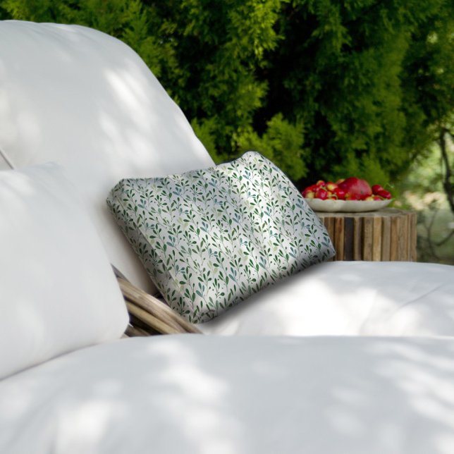 Almofada Lombar Folhas de padrão verde (Criador carregado)