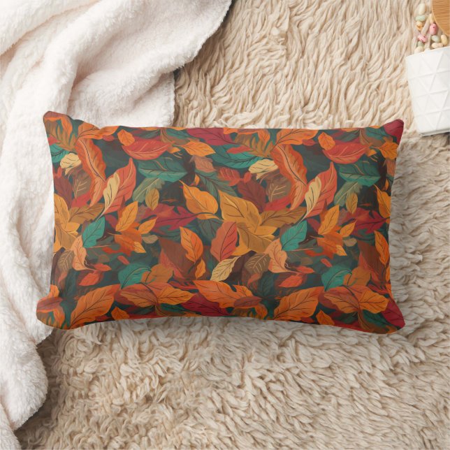 Almofada Lombar Folhas de queda coloridas (Cobertor)