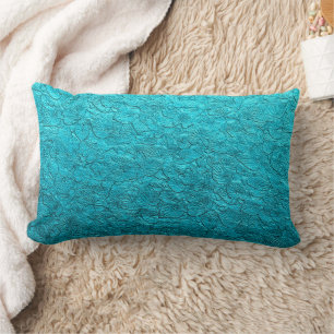 Almofada Lombar Folhas de Turquesa Bonito