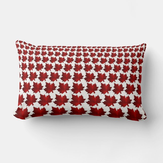 Almofada Lombar Folhetos do Mapeamento Vermelho do CANADÁ (Frente)