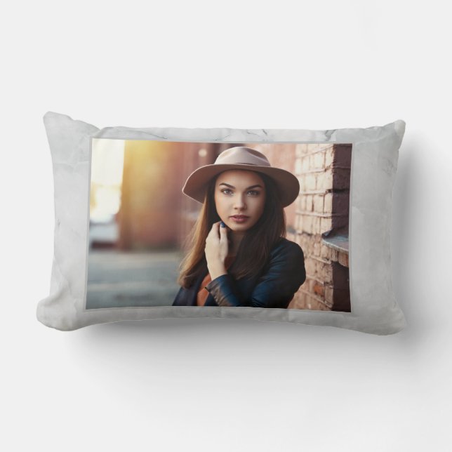 Almofada Lombar formando de fotos elegante marble (Frente)