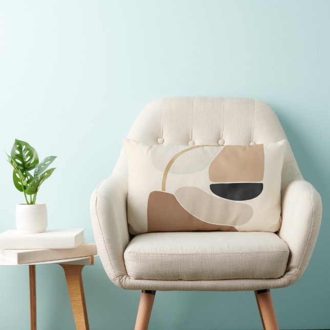 Almofada Lombar Formas de Abstrato neutro | Mínimo de arte moderna (Cadeira)