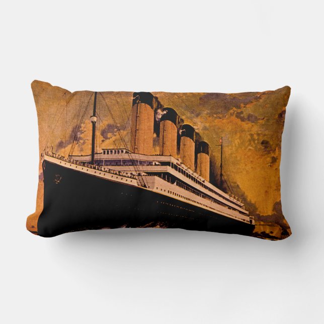 Almofada Lombar Forro de oceano Cunard titânico do passageiro do (Frente)
