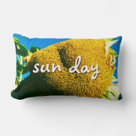 Almofada Lombar Foto Amarelo Sunflower Sun Day Script Bold Modern