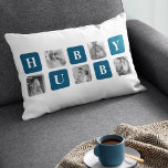 Almofada Lombar Foto Azul de Colagem Moderna Melhor Hubby Nunca Pr<br><div class="desc">O "Modern Collage Photo Best Hubby Ever Gift" é um presente personalizado de fotos que mostra uma coleção de fotos com os melhores momentos compartilhados entre você e seu amado marido. Esta versão em particular apresenta um tema azul, fazer e adição contemporânea a qualquer decoração.Este presente é perfeito para ocasiões...</div>
