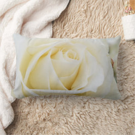 Almofada Lombar Foto de Fechamento da Rosa Branca Pristine