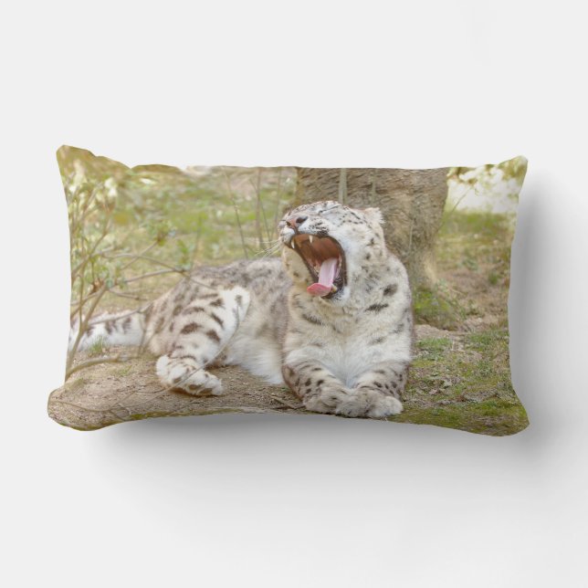 Almofada Lombar Foto: gato-leopardo-da-neve, animais. travesseiro  (Frente)