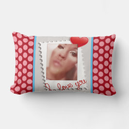 Almofada Lombar Foto personalizada bolinhas do dia dos namorados