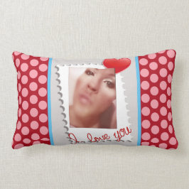 Almofada Lombar Foto personalizada bolinhas do dia dos namorados